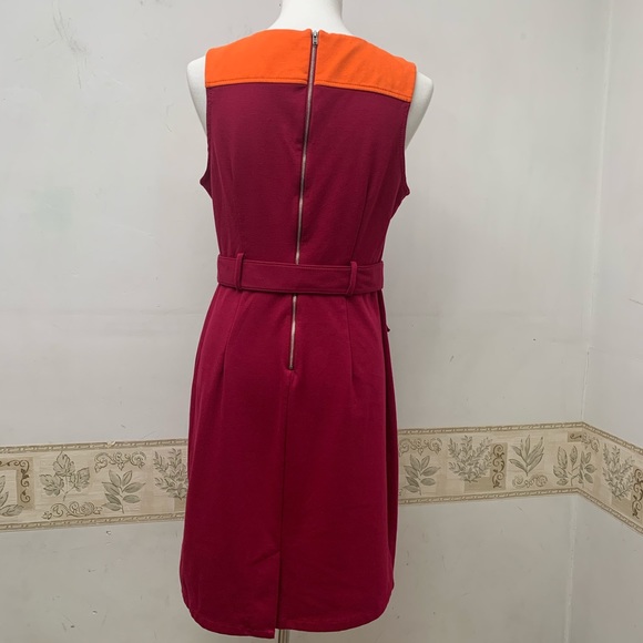 Merona Sleeveless Belted Color Block Dress - Picture 2 of 6